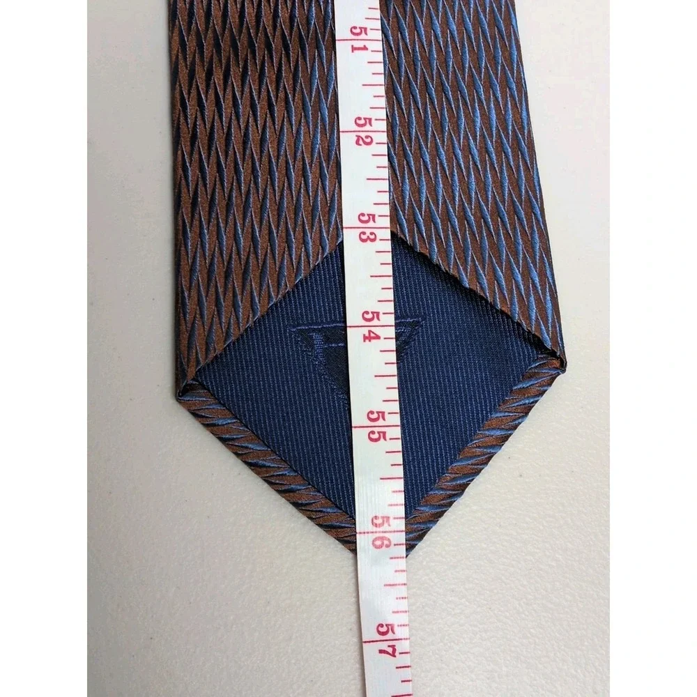 Hugh Parsons Men's Necktie 100% Silk Woven Geometric‎ Made In Italy NWT